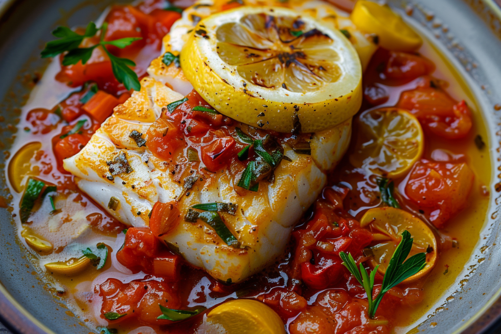 Lemon-Butter Cod with Tomato Sauce -spxwevolution.top
