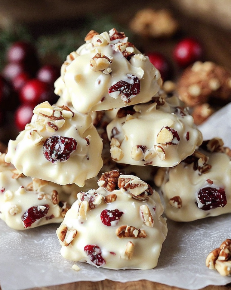 Delicious White Chocolate Cranberry Pecan Clusters for Festive Celebrations