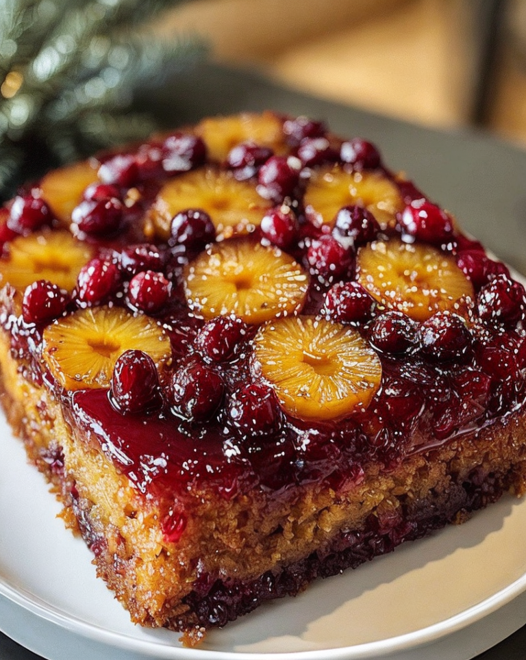 Best Cranberry Pineapple Upside-Down Cake Recipe – Perfect for Festive Desserts 🎂🍍