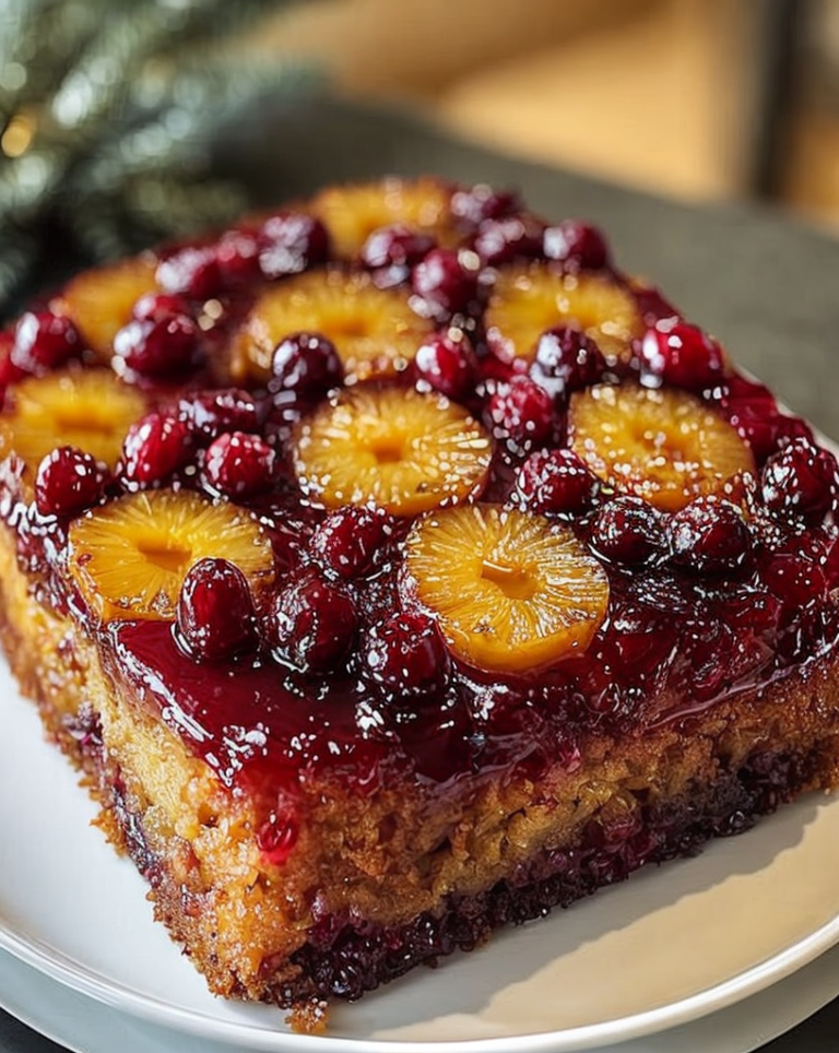 Best Cranberry Pineapple Upside-Down Cake – Festive Dessert Ready in 30 Minutes