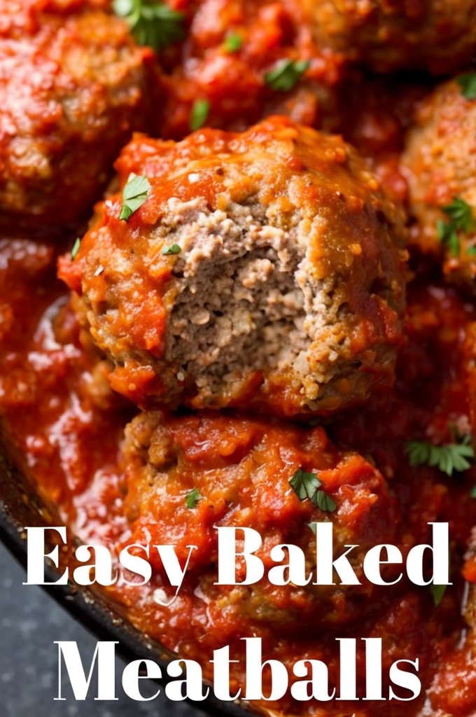 Easy Baked Meatballs – Family Favorite with Marinara Sauce
