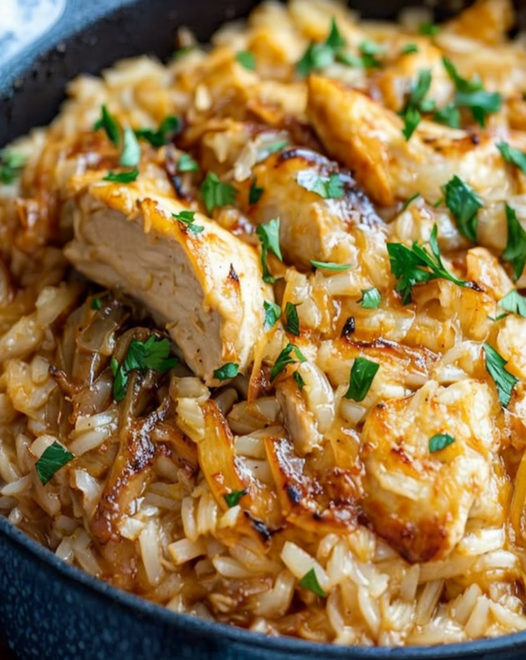 Easy One-Pot French Onion Chicken Rice Recipe – Ready in 30 Minutes