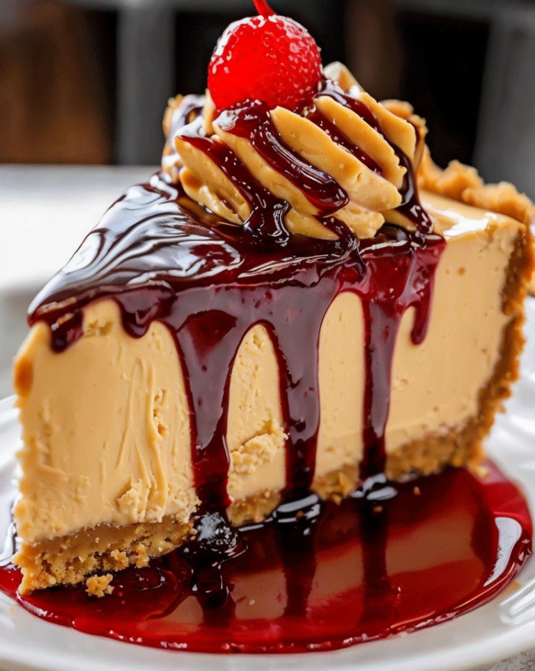 Easy Peanut Butter and Jelly Cheesecake Recipe – No-Bake Dessert 🍰