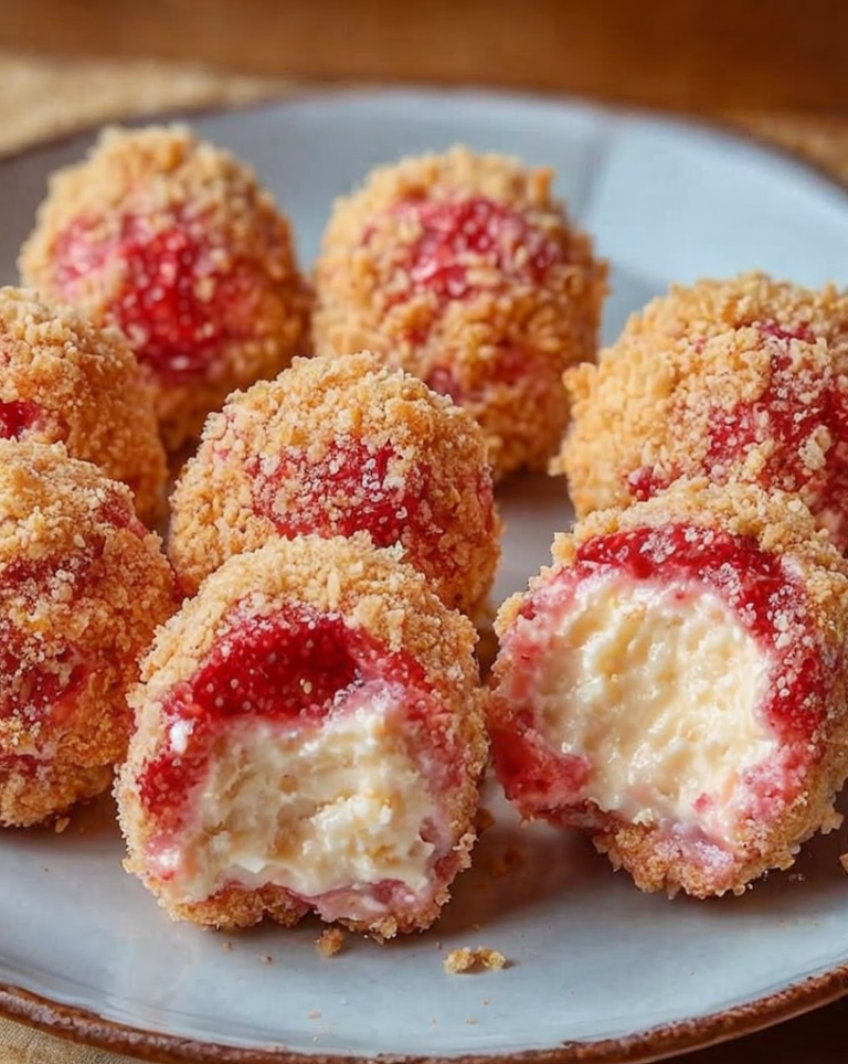 Easy Strawberry Cheesecake Crunch Bites Recipe (No-Bake)