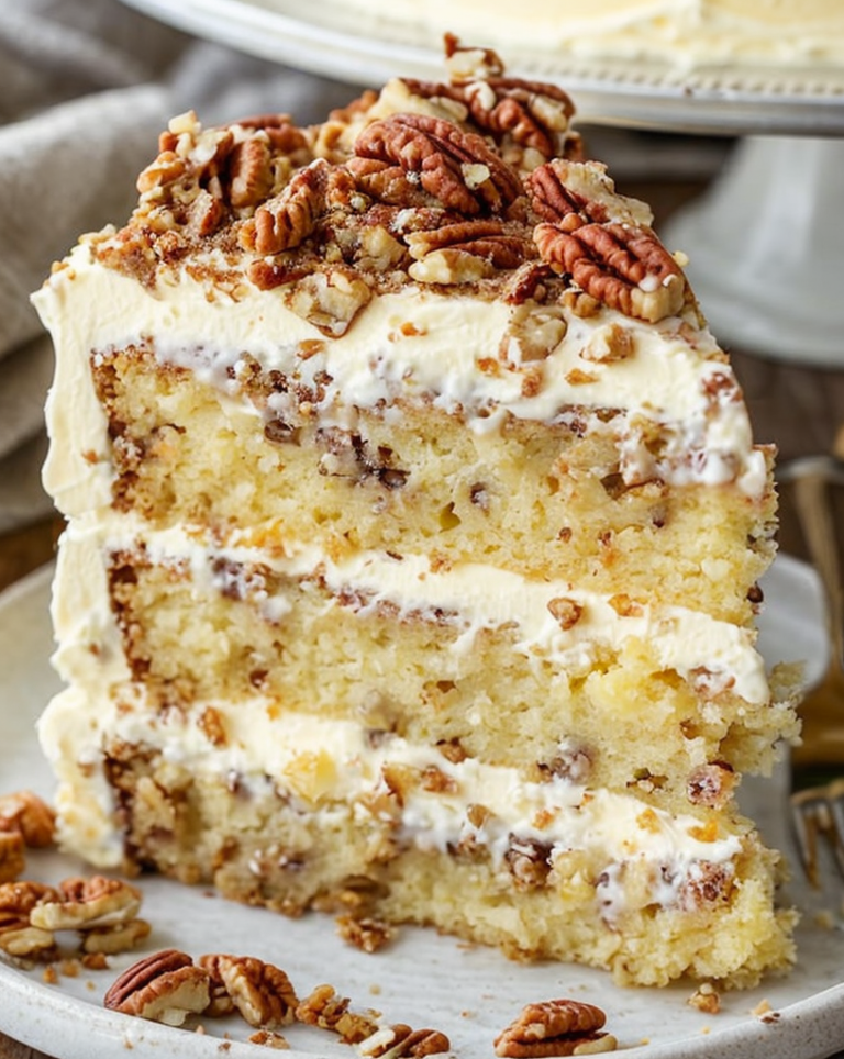 Classic Southern Creamy Pineapple Pecan Cake – Family Favorite