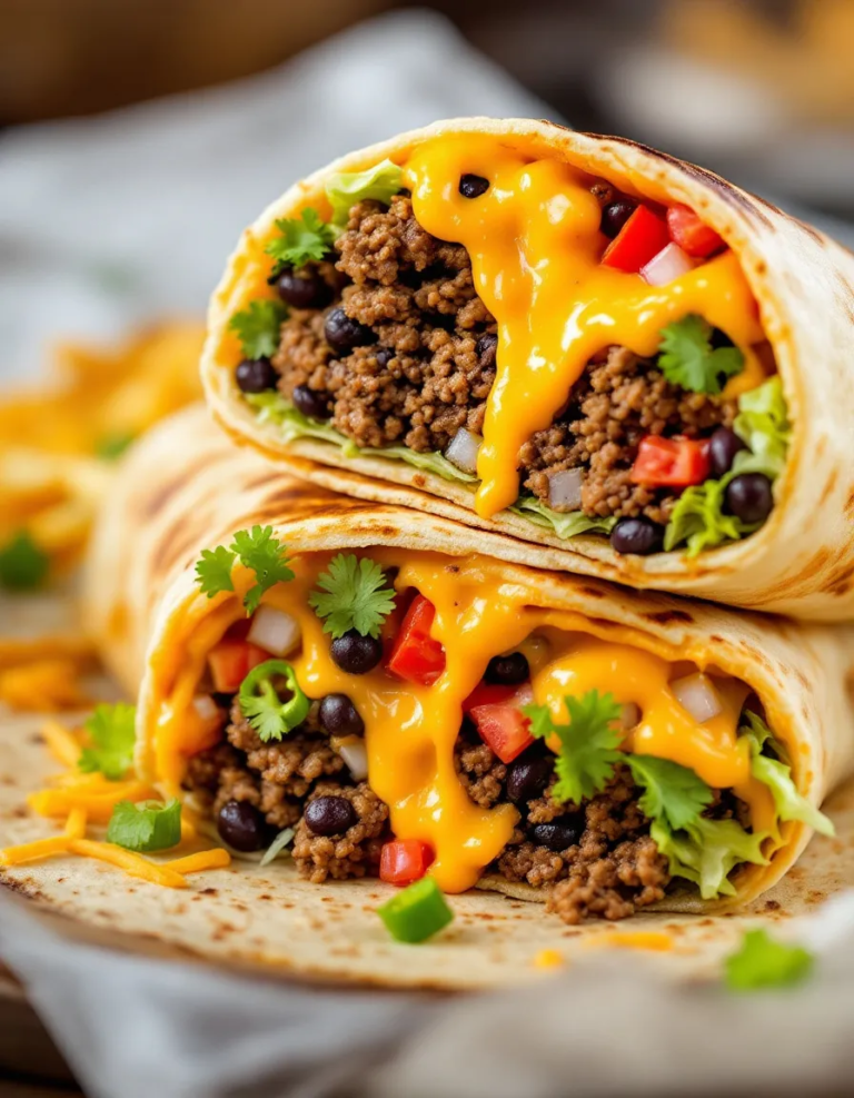 Easy Nacho Cheese Beef Wrap – Perfect for Lunch or Dinner