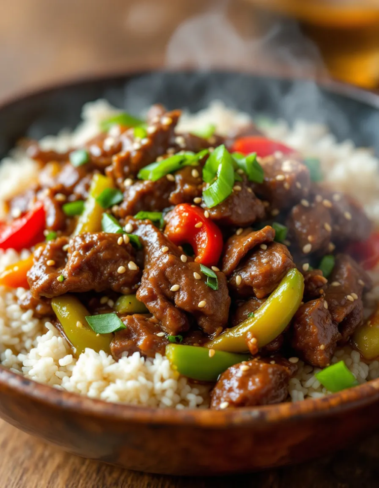 Easy Pepper Steak in a Crock Pot – Tender and Flavorful