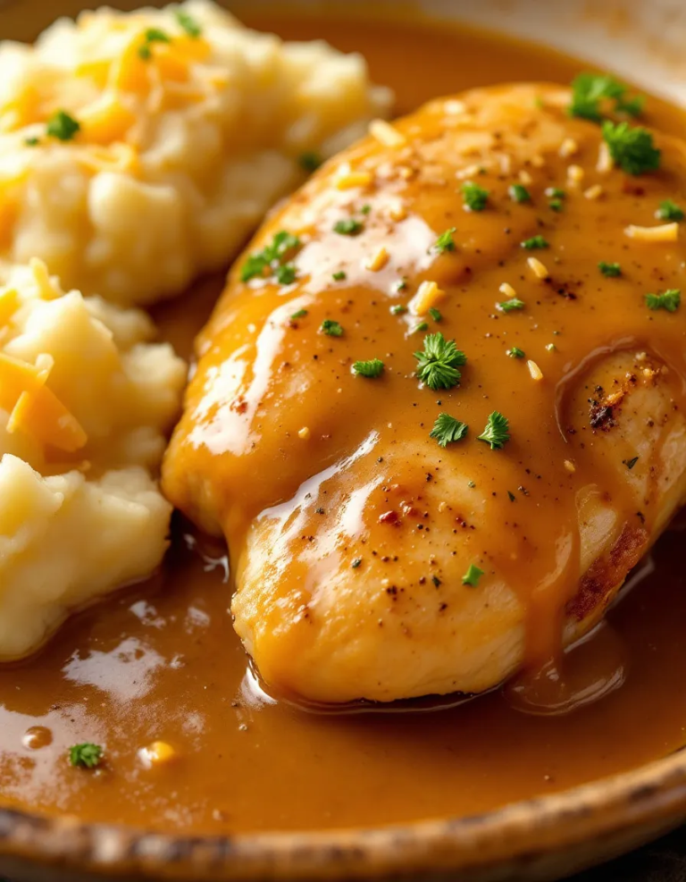 Easy Slow Cooker Chicken Breasts with Rich Homemade Gravy