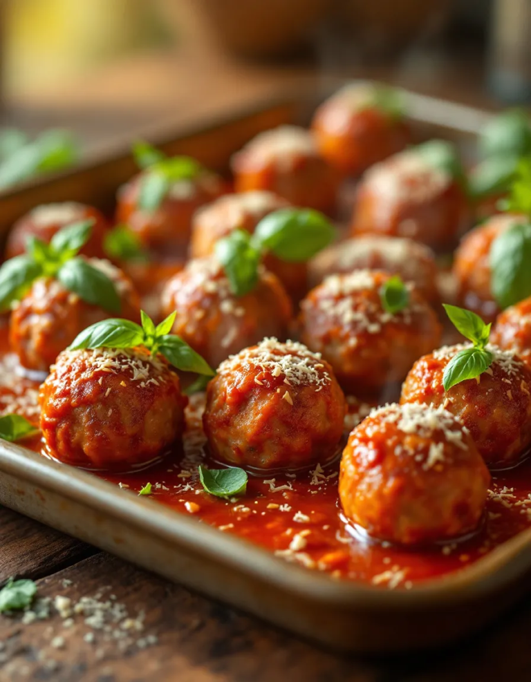 Easy Meatballs on a Baking Sheet – Tender & Perfect with Tomato Sauce