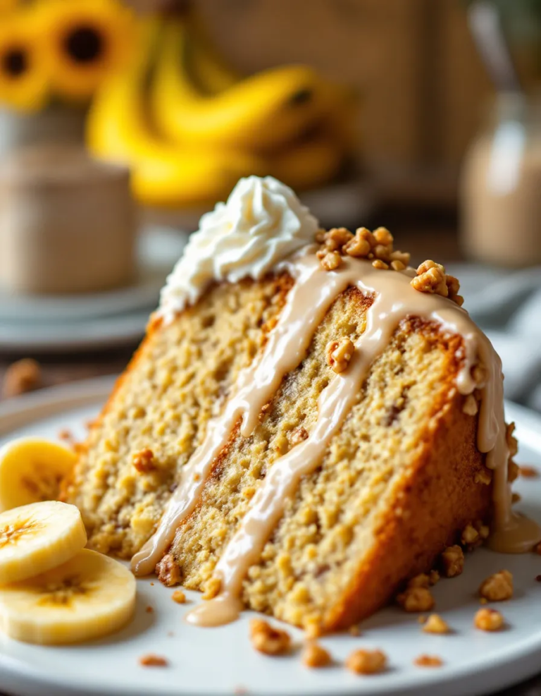 Easy Vanilla Banana Walnut Cake – Perfect for Dessert Lovers
