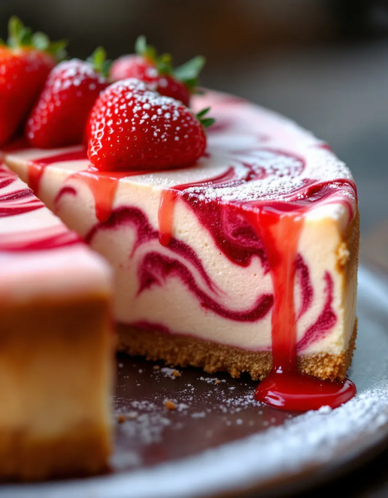 Best Strawberry Swirl Cheesecake Recipe
