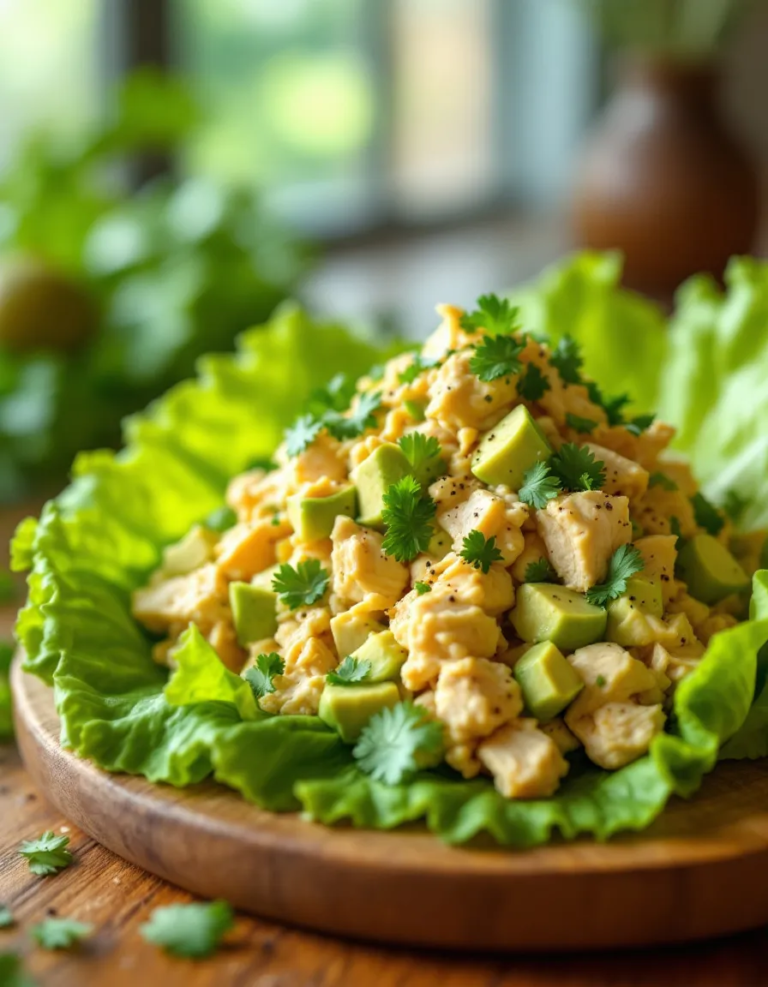 Easy Avocado Chicken Salad Lettuce Wraps Recipe
