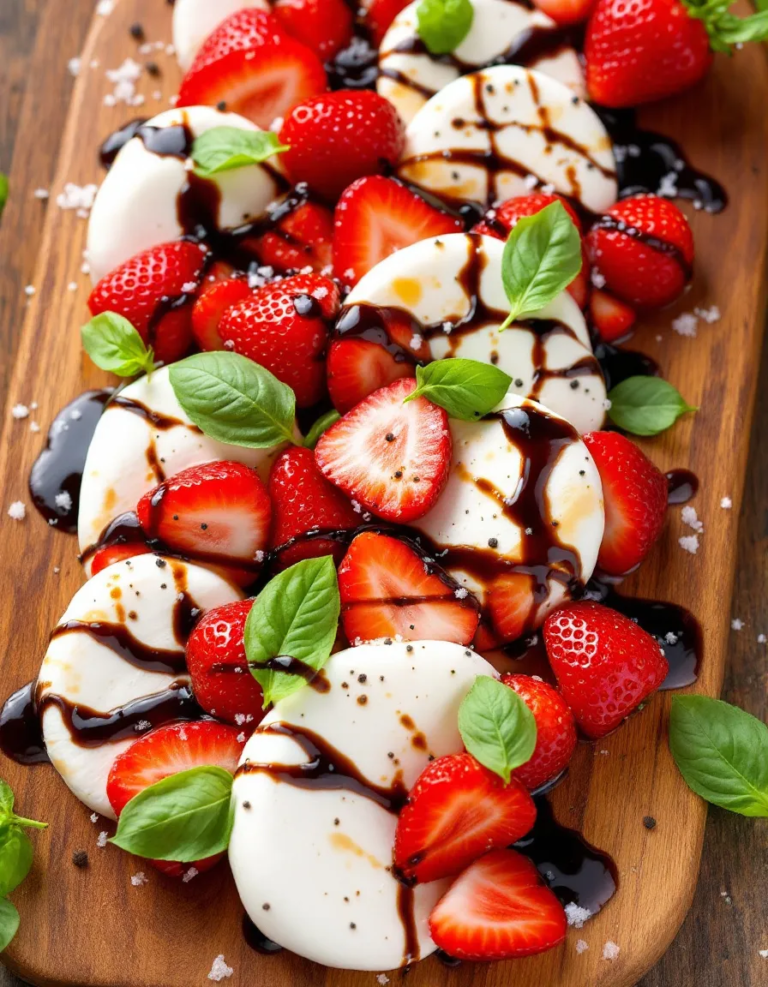 Best Balsamic Strawberry Caprese Salad Recipe