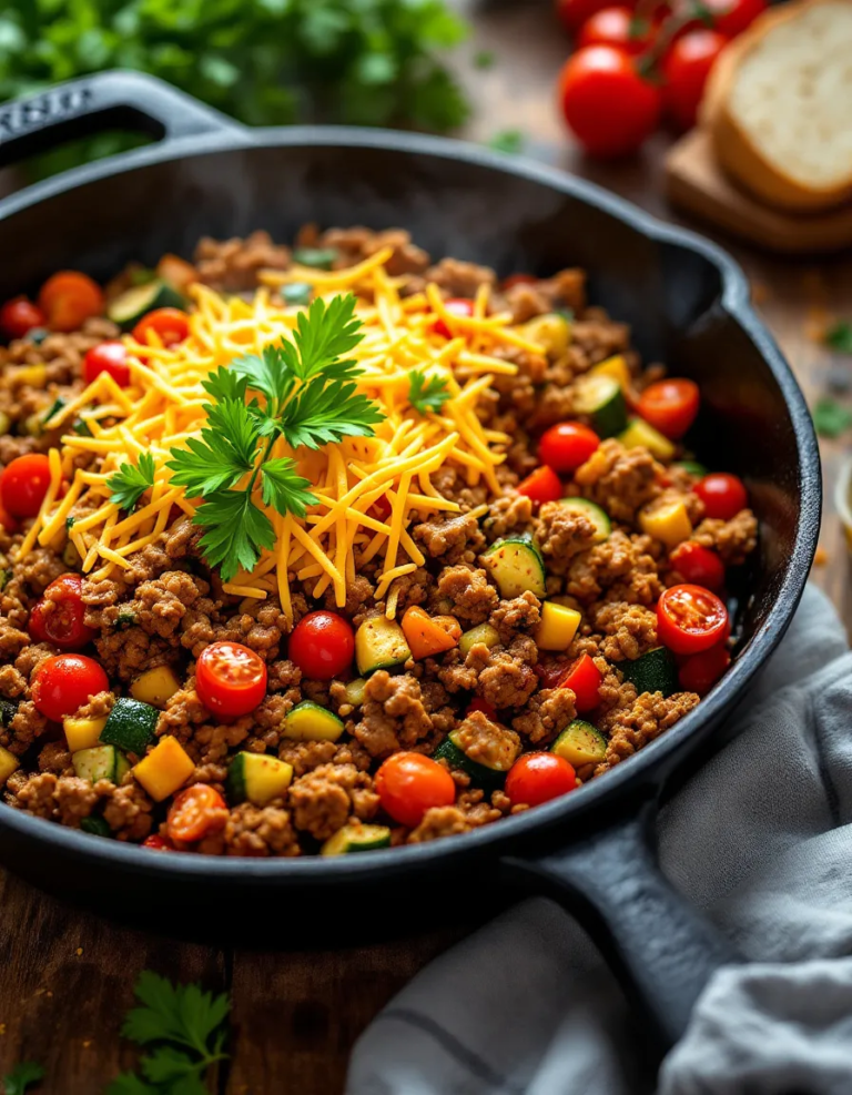 Easy Ground Turkey Vegetable Skillet – Quick Dinner Idea