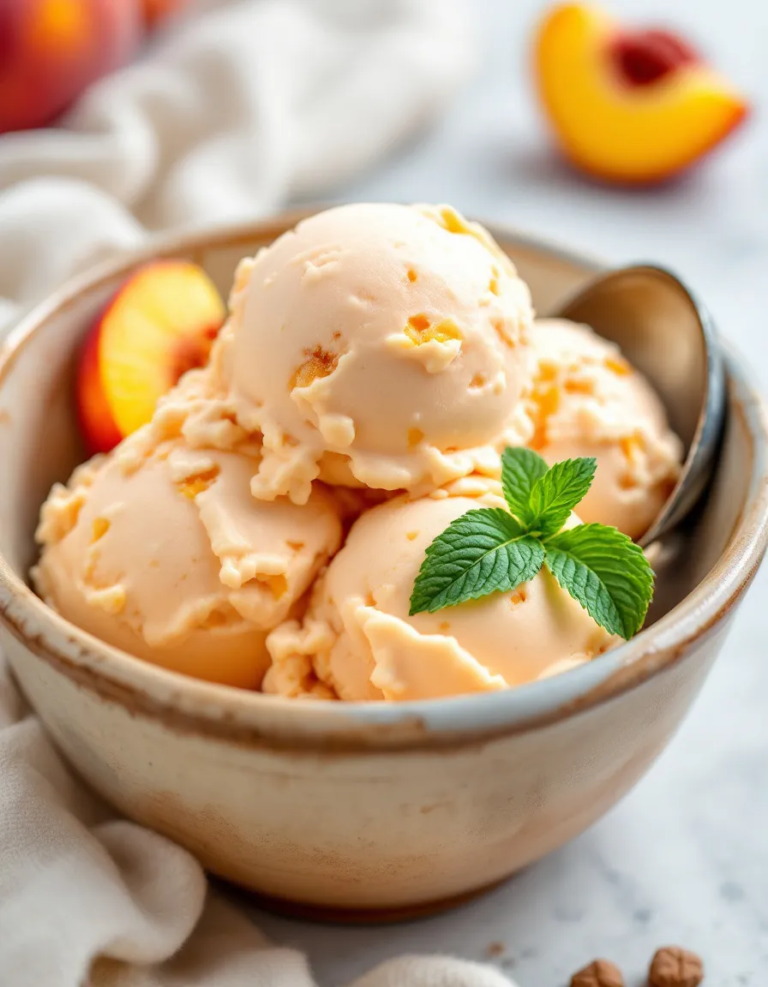 Best Homemade Peach Ice Cream Recipe