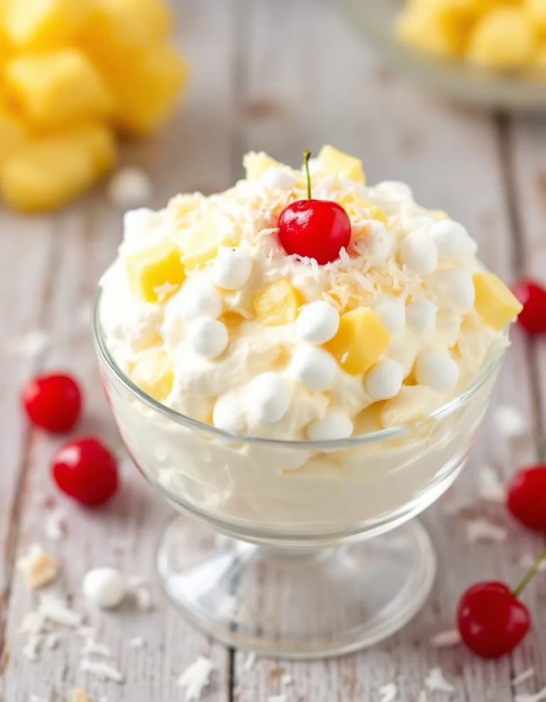 Easy Pineapple Fluff – Light and Creamy Dessert