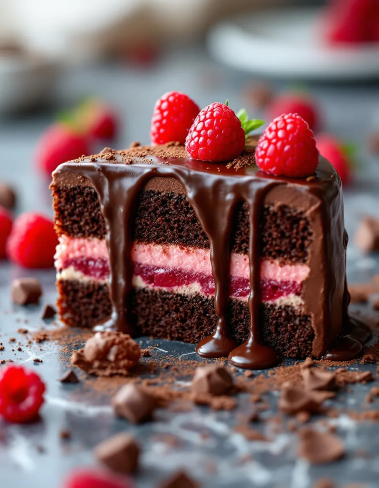 Ultimate Raspberry Chocolate Ganache Cake Recipe