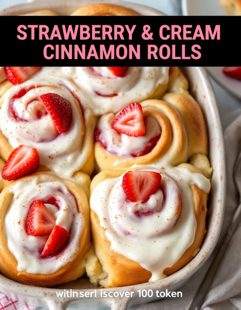 Best Strawberry and Cream Cinnamon Rolls with Filling