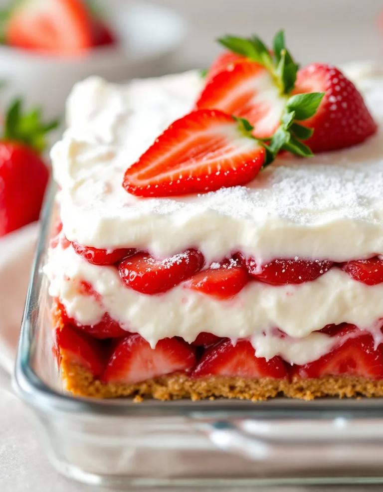 Best Strawberry Lasagna – Easy No-Bake Dessert