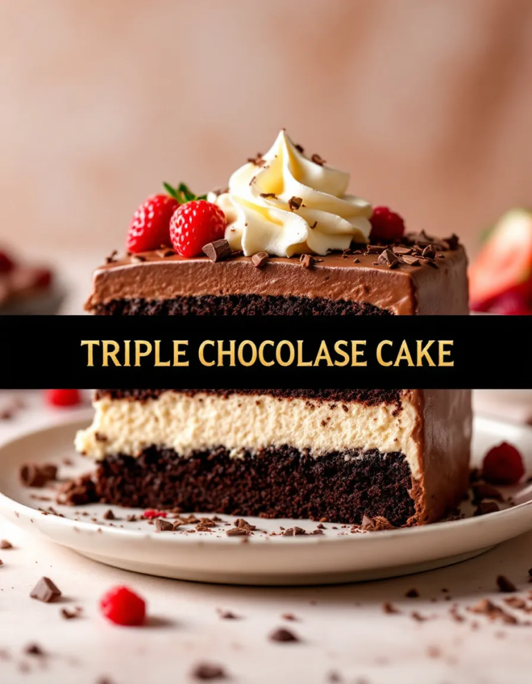 Ultimate Triple Chocolate Mousse Cake Recipe