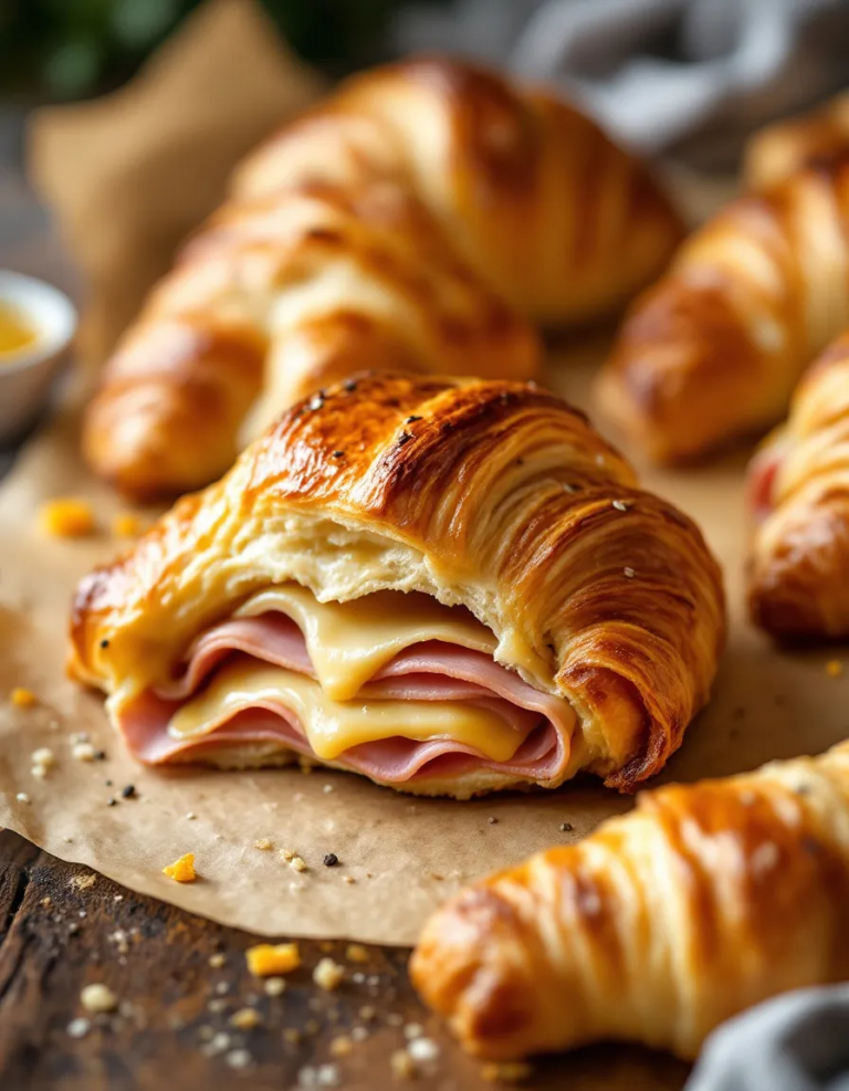 Easy Baked Ham and Cheese Croissants Recipe