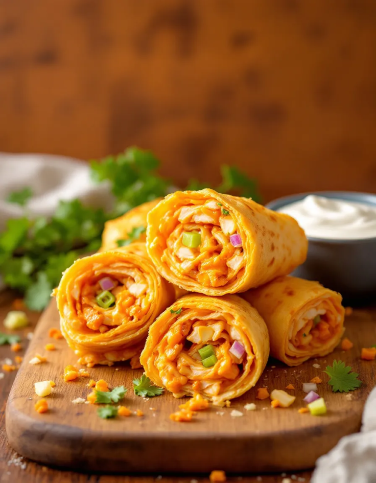 Easy Buffalo Chicken Roll-Ups – Perfect Party Appetizer