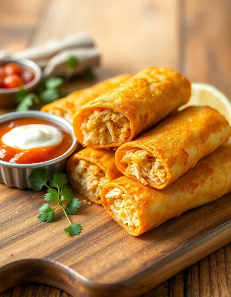 Easy Chicken Chimichangas – Crispy and Flavorful