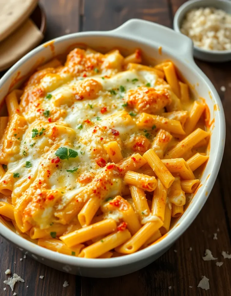 Easy Garlic Parmesan Chicken Pasta Bake Recipe