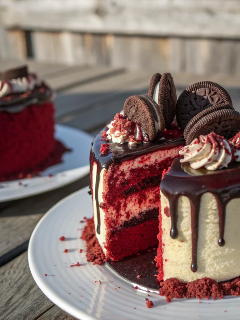 Ultimate Red Velvet Cheesecake Drip Cake Recipe