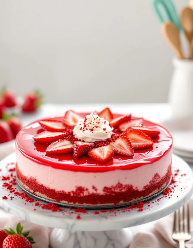 Best Red Velvet Strawberry Cheesecake Recipe