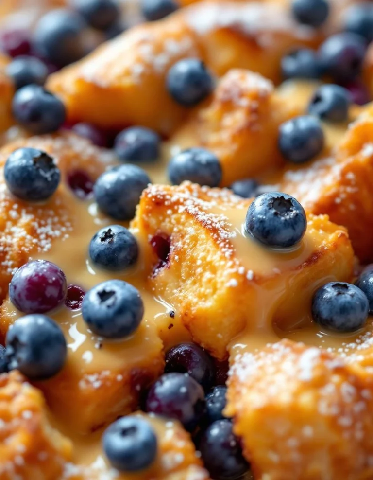 Easy Blueberry Croissant French Toast Bake Recipe