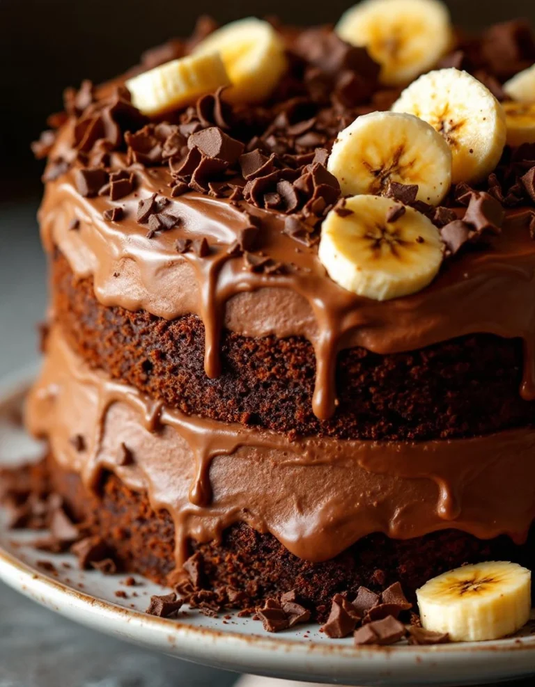 Ultimate Double Chocolate Banana Layer Cake Recipe