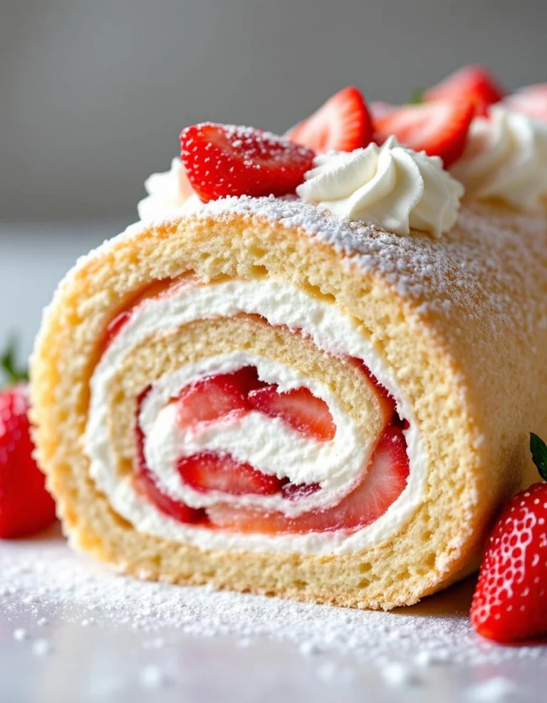 Best Strawberry Shortcake Cake Roll Recipe